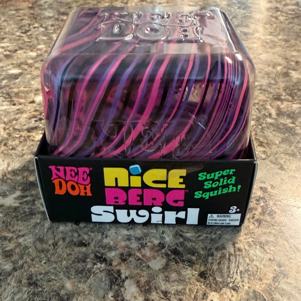 NeeDoh Nice Berg Swirl Super Solid Squish - Purple & Pink Swirl